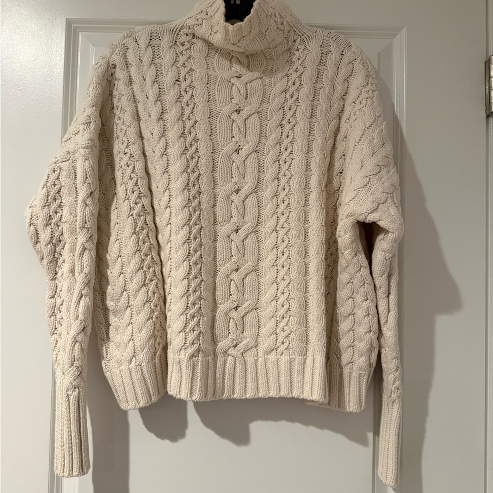 Cozy Cable Knit Cream Sweater